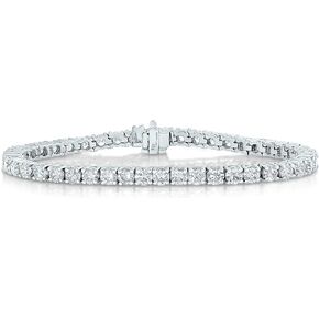 2 cttw SI2-I1 Diamond Tennis Bracelet 14K White Gold Round Prong Set 7 Inch