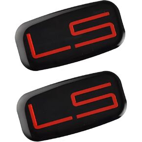 2X LS Cab Emblems 3D Badge Logo Roof Pillar Replacement for 99-07 Pickup Truck SUV 15036135 (Red)