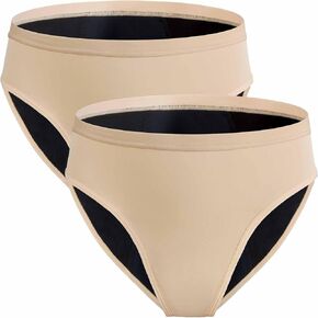 Incontinence Underwear for Women 4 oz Hipster Panties Leak Proof Underwear for Women Absorbent 2 Pack (Black, 2XL)