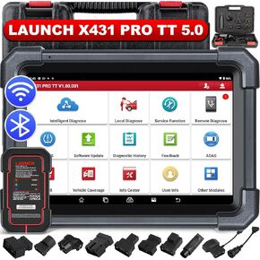 LAUNCH X431 PRO TT Bidirectional Scan Tool with DBSCar VII Connector, ECU Coding,CANFD & DoIP, 38+ Reset for All Cars, Full System OBD2 Scanner, FCA AutoAuth, 2-Year Free Update