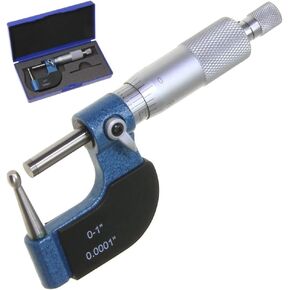 Tube Micrometer Reloading Ball Spherical Anvil Case Thickness 0-1"/0.0001" - Blue Frame in Kuwait