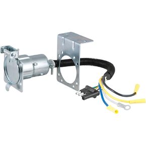 CURT 57185 4-Way Flat Vehicle-Side to 7-Way RV Blade Trailer Wiring Adapter