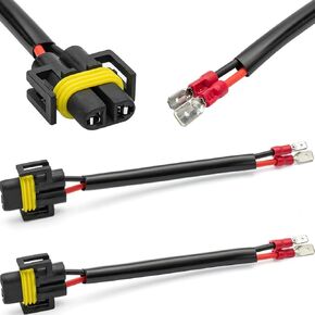 NJSBYL 16 AWG 2 Pins Converter H7 H3 H1 H8B H9B H11B Male Convert to H8 H11 880 881 Female Connectors Socket Adapters Splitters LED Works Chandelier Light Retrofit Dual Outputs Wiring Harness
