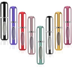 8 Pcs Travel Perfume Bottle Refillable, 5ml Portable Travel Perfume Atomizer Refillable Travel Size Perfume Bottle Atomizer Sprayer for Perfume Travel Accessories for Women Mens