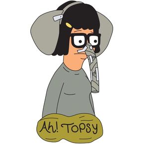 Tina Belcher Bob's Burgers Ah! Topsy Elephant Costume Halloween Animated Comedy TV Show 1.4" Enamel Pin Badge