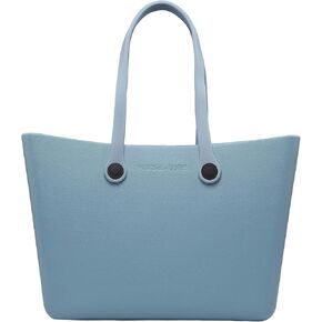 JEN & CO. Carrie Ethylene Vinyl Acetate Waterproof Versa-Tote, Cerulean Blue