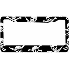 Decorative License Plate Frame Cartoon Library Book Shelf Bookworm Car Tag Frame Aluminum Auto License Plate Holder for Men Women