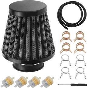 Motorcycle Air Filter Cleanerfit for ATV Quad Scooter Moped Dirt Pit Bike silver