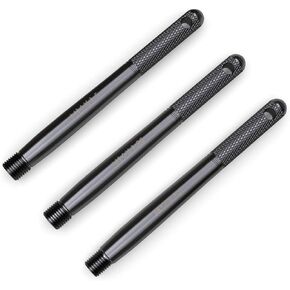 Black Wheel Hangers Alignment Pin Guide Tools - 12x1.5, 14x1.5, 14x1.25 (One of Each, Eliminates Guesswork) Compatible with European Vehicles - Steel, 160mm Length - Pack of 3