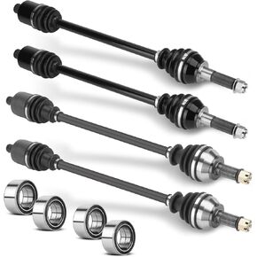 Front Rear CV Axle Drive Shaft & Bearings Left Right for Polaris RZR XP 900/XP 4 900 2011 2012 2013 2014 UTV ATV Axle Replacement Full Set