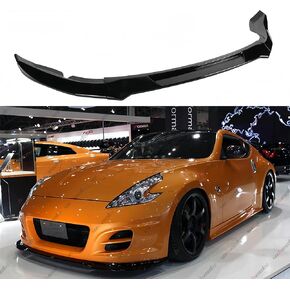 3 قطع حافة ممتصة للصدمات الأمامية متوافقة مع 2009-2012 Nissan 370Z Z34، JDM CS Style Air Dam Lower Chin Spoiler Splitter Fit for 2009 2010 2011 2012، طقم جسم الحماية (أسود لامع) in Kuwait