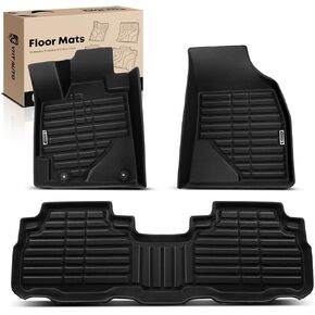 YHTAUTO Floor Mats & Cargo Mat Fit 2008-2013 Toyota Highlander(Not Hybrid), TPE All Weather Car Mats Waterproof Anti-Slip Odorless Floor Liner, Interior Car Accessories