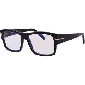 Tom Ford FT5941-B 001 Eyeglasses Shiny Black/Blue Block Full Rim 55mm