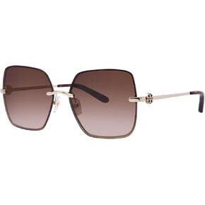 Tory Burch Sunglasses TY 6080 334913 Shiny Light Gold/Brown Gradient Dark Brow, 58/15/140