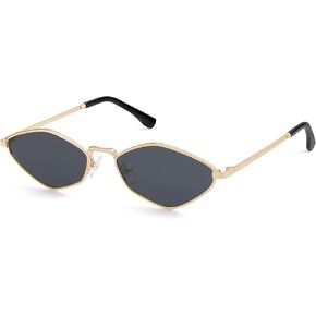SOJOS Retro Small Polarized Sunglasses Womens Mens Vintage Narrow Irregular Shades UV400 SJ1233
