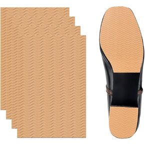 4 Pcs Non-Slip Shoe Sole Pads Shoe Bottom Grip Pads 5.9 x 3.9 Inch Self Adhesive Shoe Sole Protectors Shoe Pads Sole Shoe Bottom Protector for Women (Nude)
