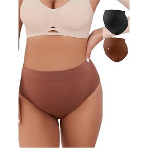 MakeMeChic Women's Maternity Panties 5 Pack Over Bump Belly Support Full Coverage Soft Pregnancy Underwear