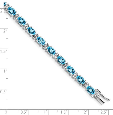 ليكس آند لو 14 ك الذهب الأبيض الأزرق توباز وسوار الماس in Kuwait