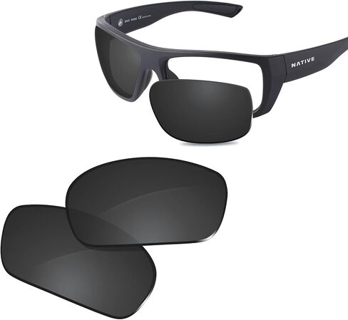 100% Precise-Fit Replacement Sunglass Lenses for Native Distiller XD9007-62mm in Kuwait