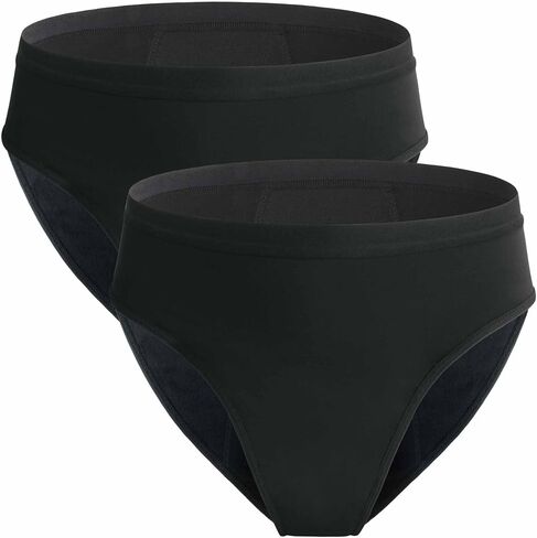 Incontinence Underwear for Women 4 oz Hipster Panties Leak Proof Underwear for Women Absorbent 2 Pack (Black, 2XL) in Saudi Arabia