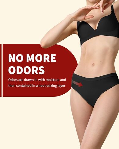 Incontinence Underwear for Women 4 oz Hipster Panties Leak Proof Underwear for Women Absorbent 2 Pack (Black, 2XL) in Saudi Arabia