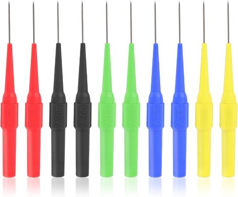10 Pcs 0.7mm Multimeter Test Probe Pins, Back Probes Non-Destructive Insulation Wire Piercing Needle Wire Piercing Probe Insulation for Banana Socket Plug, Car Tester in Saudi Arabia