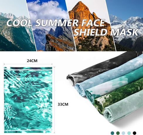 MCTi UV Neck Gaiter Mask, UPF 50 Bandana Balaclava Face Mask Breathable Cooling Sun Summer for Fishing Running 2 Packed … in Kuwait