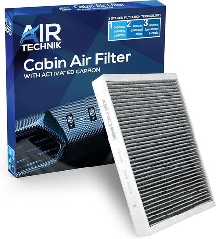 فلتر هواء المقصورة AirTechnik CF12155 مع الكربون المنشط | يناسب مجموعة مختارة 2016-2024 Polestar 1، فولفو S60، S90، V60، V60 Cross Country، V90، V90 Cross Country، XC60، XC90 - فولفو 31404469 in Kuwait
