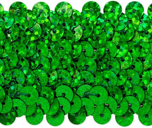 1-Row Starlight Hologram Sequin Stretch Trim, Versatile Sequins for Crafts, Durable Trim for Costumes, Fashion, and Home Decor, Pink, 1-Yard Cut in Saudi Arabia