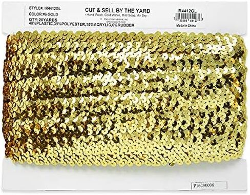 1-Row Starlight Hologram Sequin Stretch Trim, Versatile Sequins for Crafts, Durable Trim for Costumes, Fashion, and Home Decor, Pink, 1-Yard Cut in Saudi Arabia