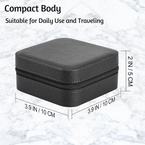 Travel Jewelry Box Small Jewelry Organizer Multi-functional Mini Travel Case Holder for Girls Women Stud Earrings, Rings, Necklaces, Pendant, Bracelets Storage, 1PC Black in Saudi Arabia