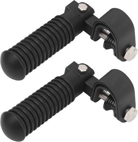 Foot Pegs, Pair of Motorcycle Foot Pegs Clamp Footrest Mount for 1in Engine Crash Bar Guard Replacement for Honda (Black) in Kuwait