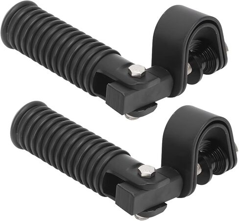 Foot Pegs, Pair of Motorcycle Foot Pegs Clamp Footrest Mount for 1in Engine Crash Bar Guard Replacement for Honda (Black) in Kuwait
