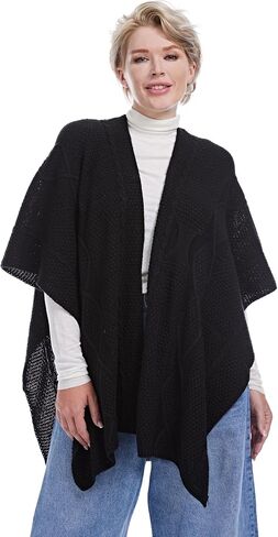MissShorthair Knit Shawl for Women Long Open Front Cardigan Sweaters Scarf Ponchos Wraps Shawl Fall in Saudi Arabia