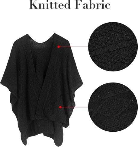 MissShorthair Knit Shawl for Women Long Open Front Cardigan Sweaters Scarf Ponchos Wraps Shawl Fall in Saudi Arabia