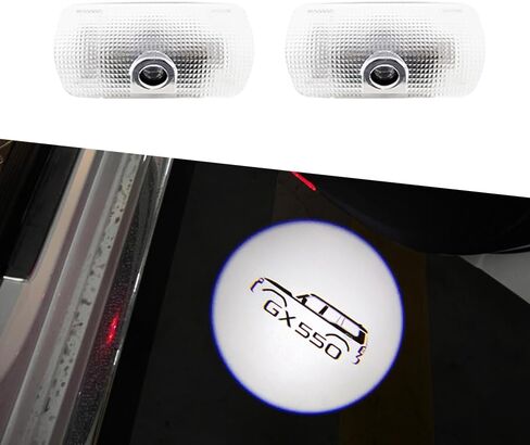 قطعتان من شعار أضواء الباب لملحقات GX400 GX460 GX470 GX550 مصابيح LED ترحيبية لمصابيح الإسقاط المتوافقة مع Lexus GX (GX) in Saudi Arabia