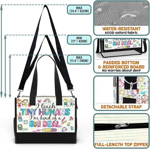 84hoods Large Waterproof Tote Bag with Pockets and Zipper for Travel, Work, Grocery. Gift for Women. Gift for Teacher. in Saudi Arabia