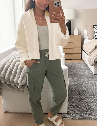 سترات صوفية نسائية مقصوصة وياقة شال مكتنزة وسترات صوفية عصرية لخريف وشتاء in Kuwait