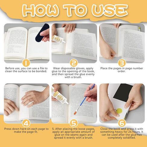 Book Glue, 120ml Flexible Book Binding Glue, Dries Clear Bookbinding Glue, Strong Book Glue Binding Repair, Paper Glue for Bookbinding and Book Repair, Paper Crafts, Scrapbooking, Collages in Saudi Arabia