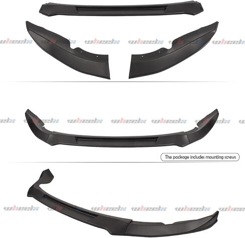 3Pcs Front Bumper Lip Compatible with 2009-2012 Nissan 370Z Z34, JDM CS Style Air Dam Lower Chin Spoiler Splitter Fit for 2009 2010 2011 2012, Protection Body Kit (Glossy Black) in Saudi Arabia