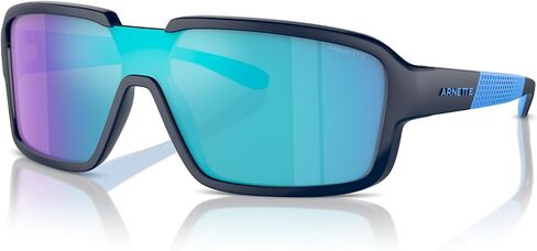 نظارات ARNETTE للرجال بإطار أبيض غير لامع/لامع، عدسات فضية عاكسة باللون الرمادي الفاتح، 0 مم in Kuwait