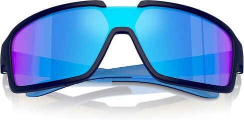 نظارات ARNETTE للرجال بإطار أبيض غير لامع/لامع، عدسات فضية عاكسة باللون الرمادي الفاتح، 0 مم in Kuwait
