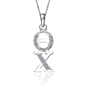Theta Chi Necklace for Sweetheart with a 18" Silver Chain (TC-P001)