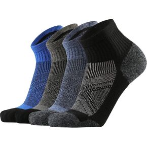 ONKE Merino Wool Low Cut Quarter Socks for Men Outdoor Trail Running Hiking Hiker All Season with Moisture Wicking Control
