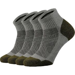 ONKE Merino Wool Low Cut Quarter Socks for Men Outdoor Trail Running Hiking Hiker All Season with Moisture Wicking Control