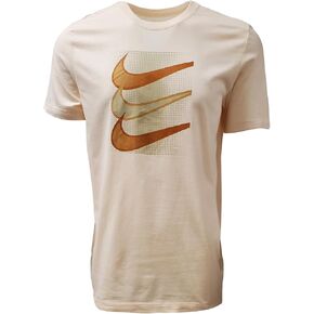 Nike Men's Sportswear Swoosh T-Shirts (Medium, Misty Rose/Chocolate Multi Swoosh)