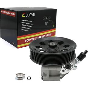 Power Steering Pump with Pulley Fits 2011-2016 for Ford F-350 Super Duty, for F-250 Super Duty, for F-450 Super Duty, for F-550 Super Duty, V8 6.7L, Power Assist Pump Assembly 96-5206