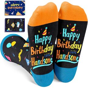 HAPPYPOP Birthday Gifts for Boyfriend Husband - Best Boyfriend Fiance Birthday Gift Ideas from Girlfriend Wife, Boyfriend Birthday Socks