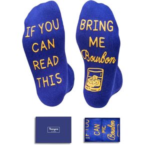 HAPPYPOP Bourbon Gifts for Bourbon Lover - Men Bourbon Gifts, Novelty Bourbon Socks