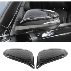 Linskip Driver and Passenger Side Mirror Covers Compatible with 2014-2024 Toyota 4Runner & 2014-2019 Highlander & 2013-2018 RAV4, Mirror Caps for 4Runner Accessories(Black Carbon, Pair)